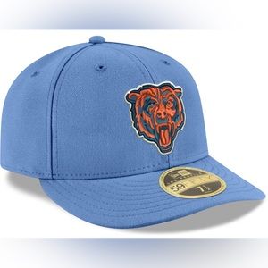 Men's New Era Light Blue Chicago Bears Low Profile 59FIFTY Fitted Hat 7 1/4